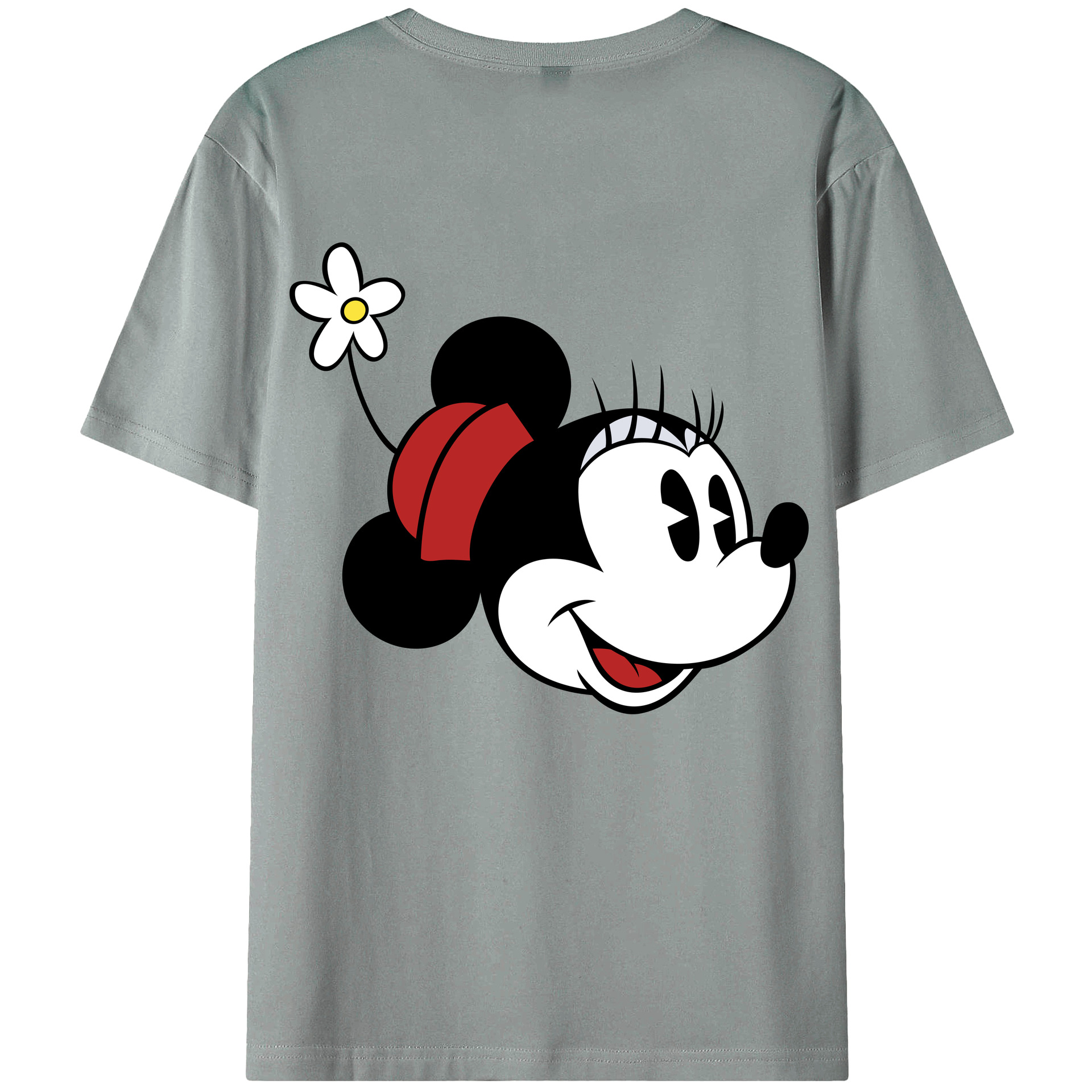 （画像用） ミッキーマウス Mickey Mouse 綿100％ メンズ半袖Tシャツ（バックプリント） 通気性